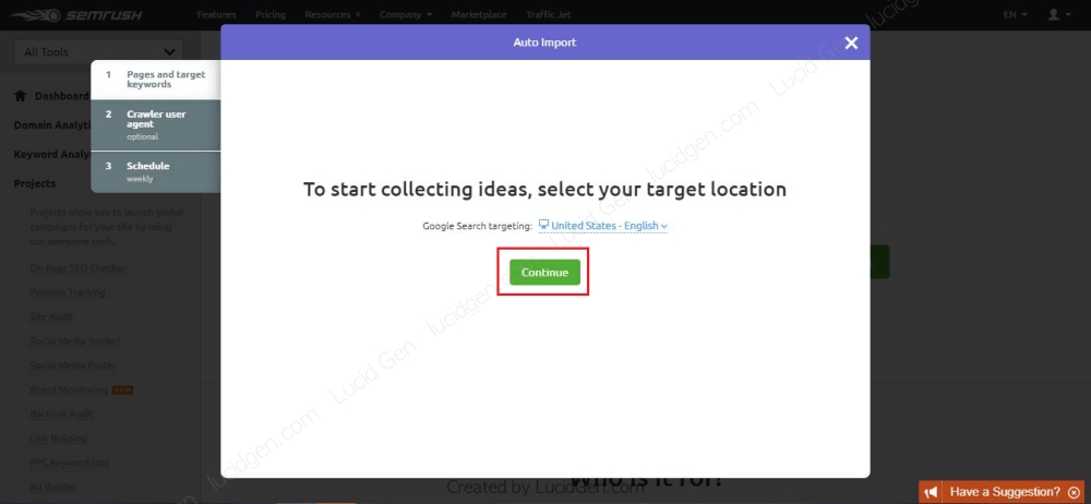 Tiếp theo bạn chọn Continue