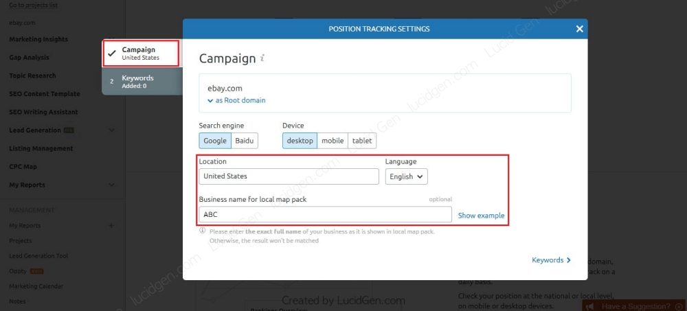 Điền thông tin công ty bạn vào các ô trống.